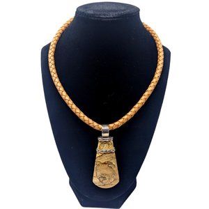 Mine Finds by Jay King Desert Rose Trading Stone Sterling Silver Necklace